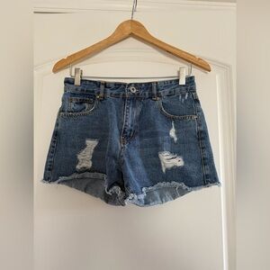 Avec Les Filles Distressed Denim Shorts Women’s Casual Cutoff Jean Shorts